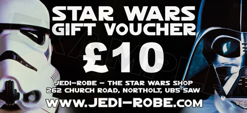 Star Wars Jedi-Robe.com The Star Wars Shop Gift Vouchers